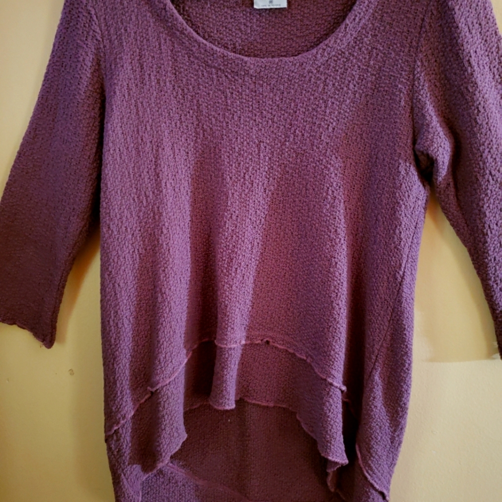 CMC BY COLOR ME COTTON WOVEN CROCHET KNIT SWEATER PULLOVER NEW WITHOUT TAGS